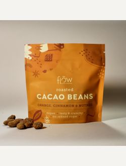 Печени какаови зърна с портокал, канела и индийско орехче